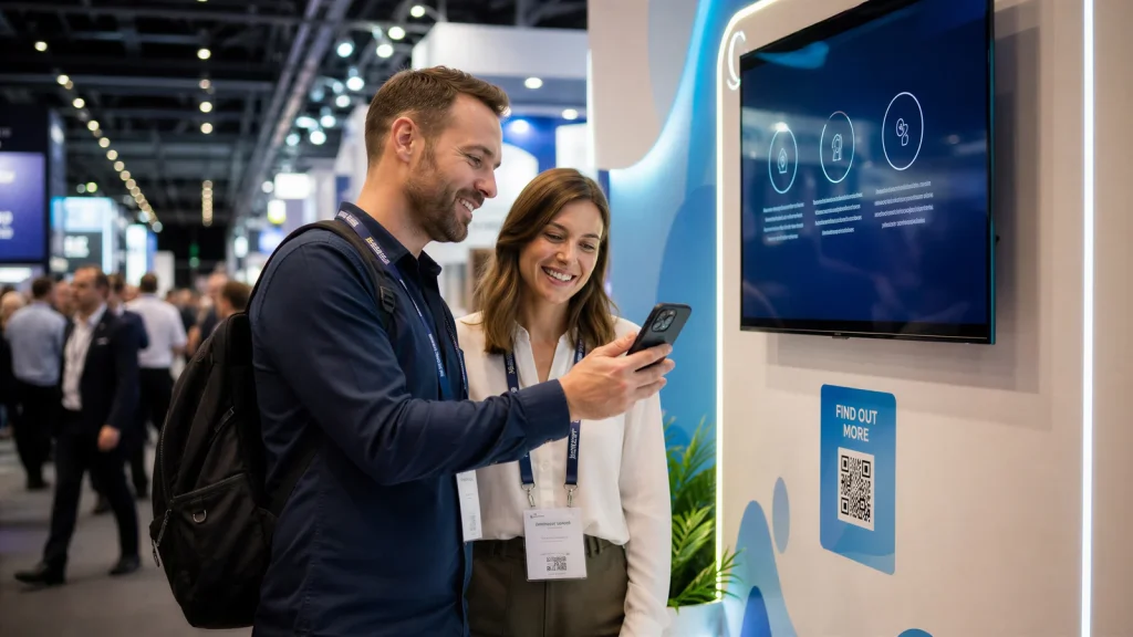 Exhibition WhatsApp scan QR code