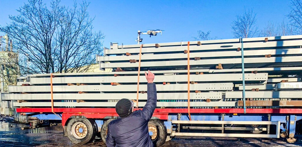 Aerial filming of an industrial and commercial site in the UK