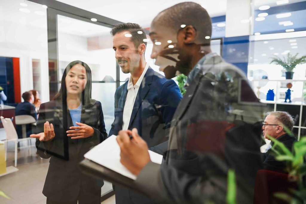 A team working through a customer journey together